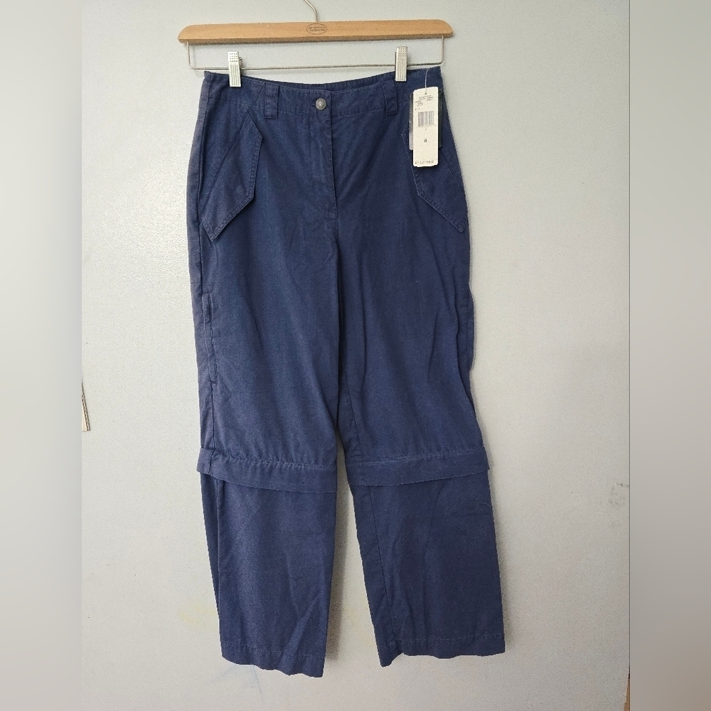 Lauren Ralph Lauren Women's Convertible Zip Off Cargo Pants Rip Stop  8 *read